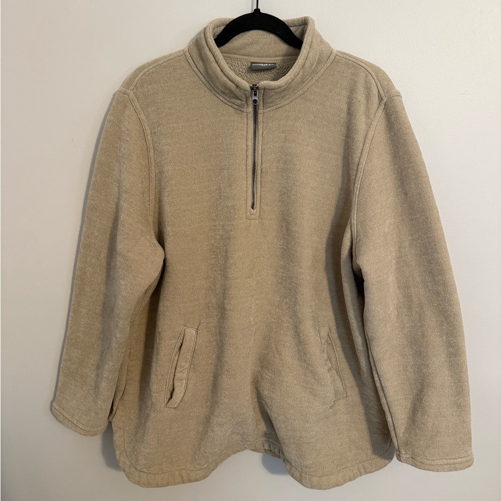 32 Degrees Heat Women’s Tan Quarter-Zip Pullover Sweatshirt
